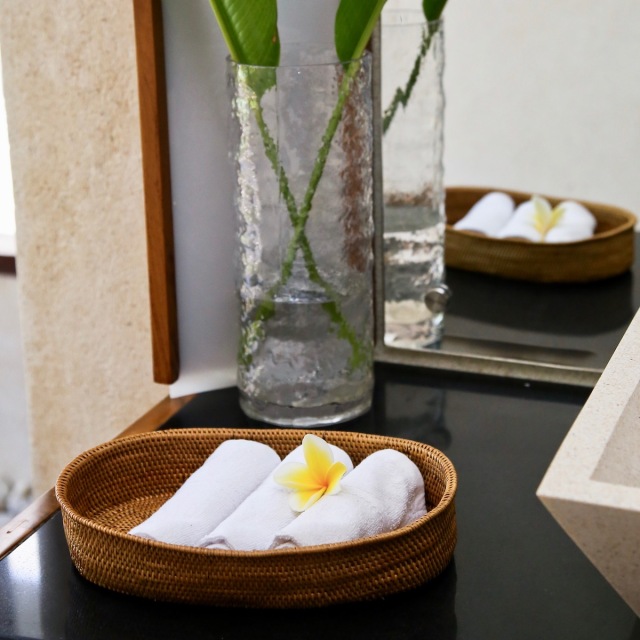 【新品】アタ トレイ 楕円トレイMサイズ (TRY342) Rosily(ロージリー) バリ島 アタかご雑貨