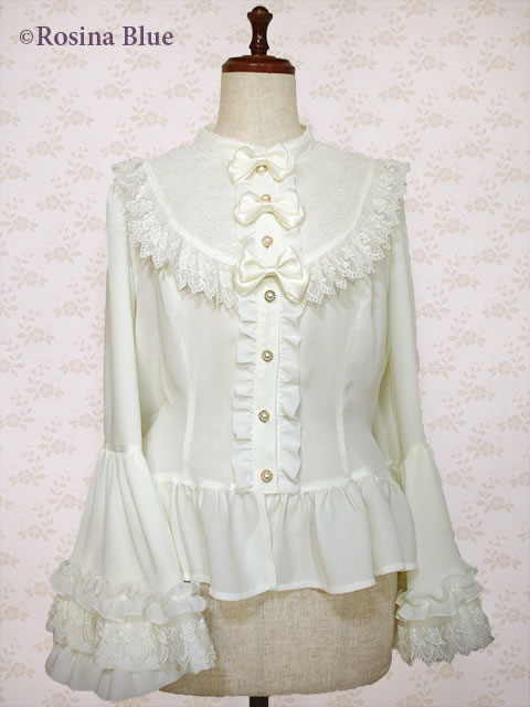 大きいサイズ　ゴスロリ　姫袖ブラウス