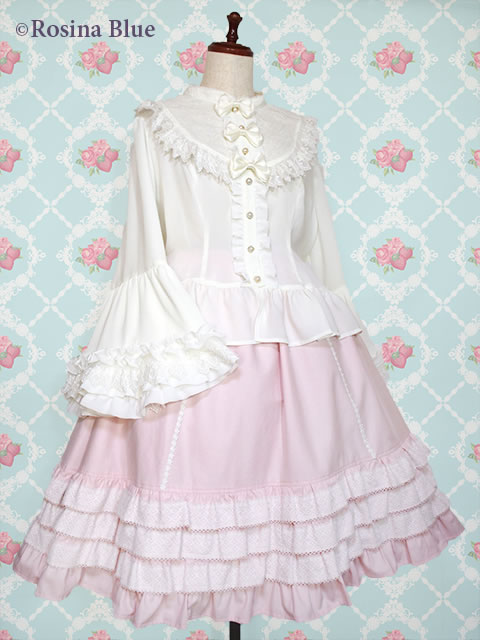 大きいサイズ　ゴスロリ　姫袖ブラウス