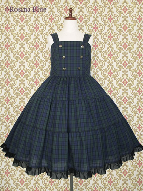 大きいサイズ ロリィタ タータンチェック ジャンパースカート