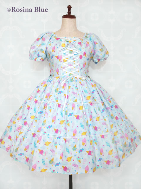 大きいサイズ ロリィタ パフスリーブワンピース