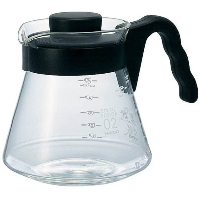 ハリオ V60コーヒーサーバー 電子レンジ/食洗機対応 700ml ブラック 日本製 VCS-02B
