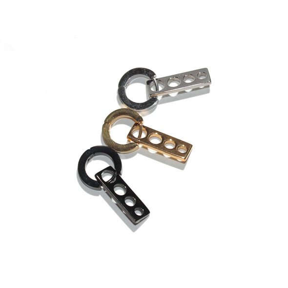 【70%OFF】3mmワイド フープピアス ホールチャーム13mm【メール便可】