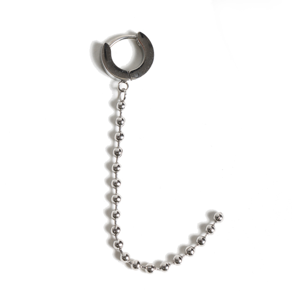 【50%OFF】フープピアス ボールチェーン