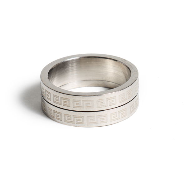 【50%OFF】リング 模様 雷紋