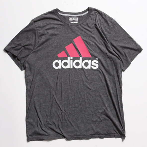 Used | ADDIDAS ロゴ Tee グレー Tee 2XL【メール便可】