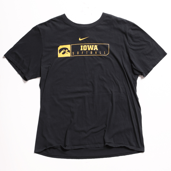 Used | NIKE ロゴ IOWA SOFT BALL Tee  ブラック Tee XL【メール便可】