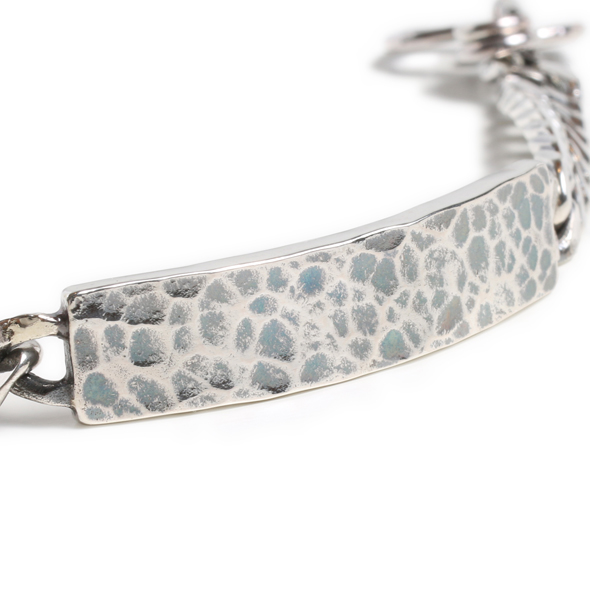 VIVIFY (ビビファイ) Back Hallmarks ID Bracelet/ Hammered Finish【メール便可】