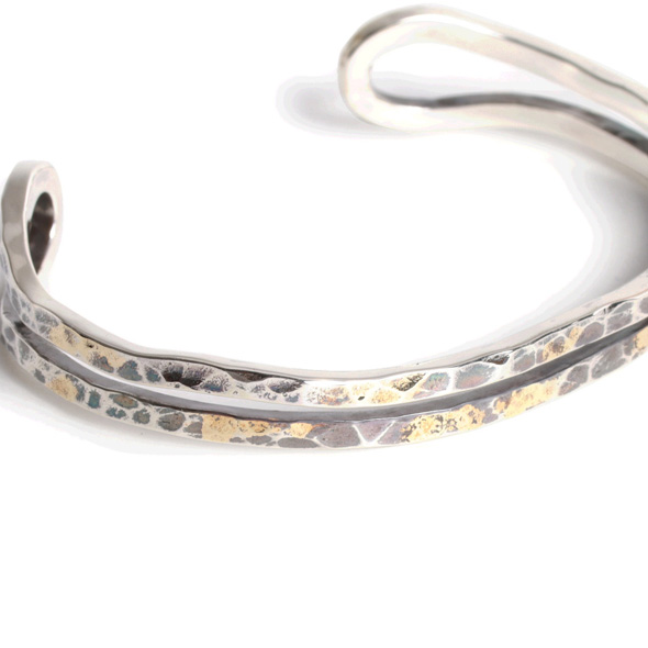 VIVIFY (ビビファイ) Loopin’  Bangle/ Hammered finish w/gol【メール便可】