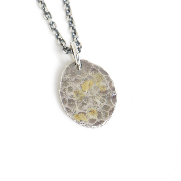 VIVIFY (ビビファイ)  Hallmarks Plate Necklace/Hammered finish w/gold