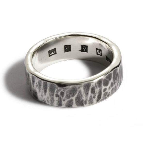 VIVIFY (ビビファイ) Back Hallmarks Ring/Hammered finish/Middle【メール便可】