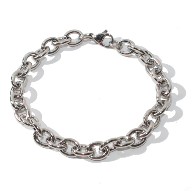 ブレスレット　チェーン 長さ20cm 幅 8mm【メール便可】