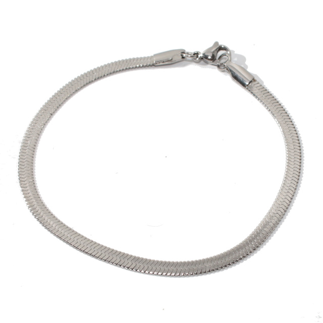 【30%OFF】ブレスレット スネーク  長さ20cm 幅 4mm【メール便可】