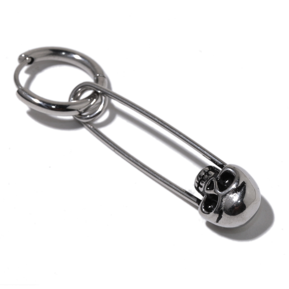 【60%OFF】ピアス フープ ピン スカル【メール便可】