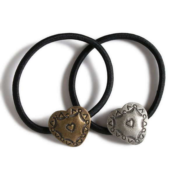 スタンプワーク ハート ヘアゴム【メール便可】