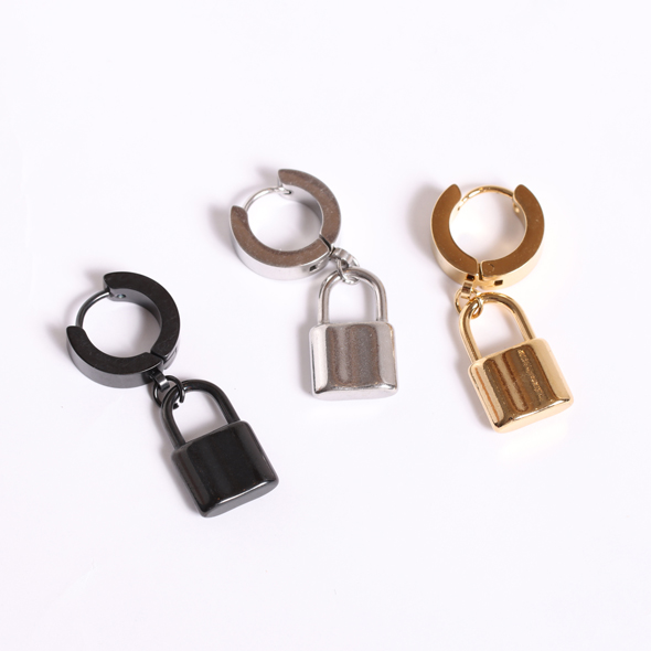 【70%OFF】南京錠 フープピアス【メール便可】