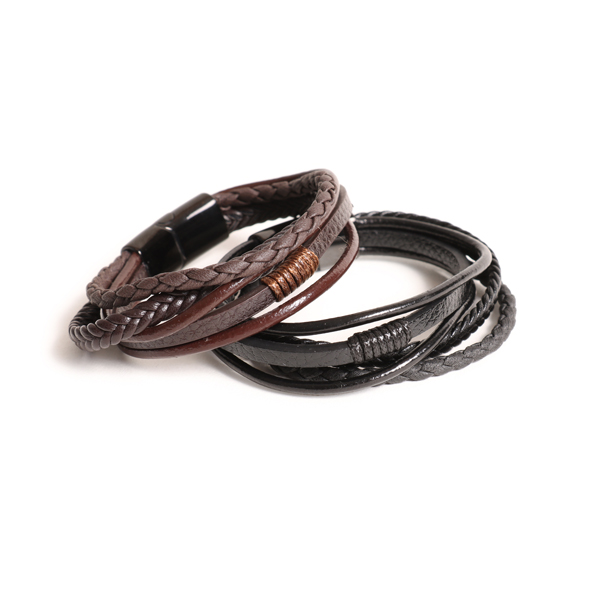 【70%OFF】レザーナローブレスレット【メール便可】