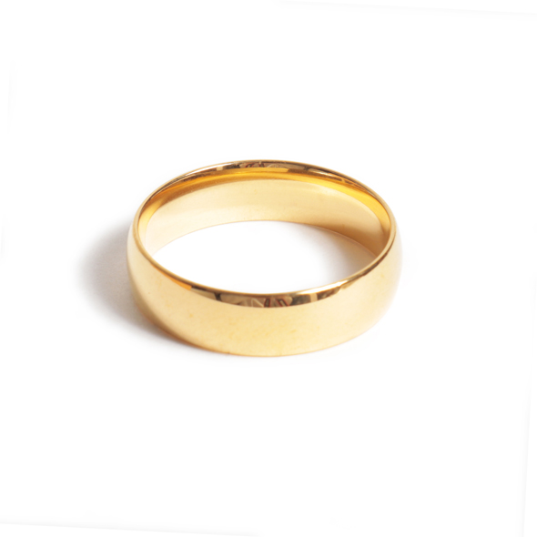 【50%OFF】ラウンド サージカル リング 6mm ステンレス ゴールド