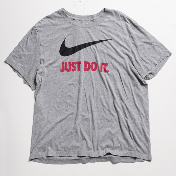 Used | NIKE JUST DO IT Tee  グレー Tee XXL【メール便可】