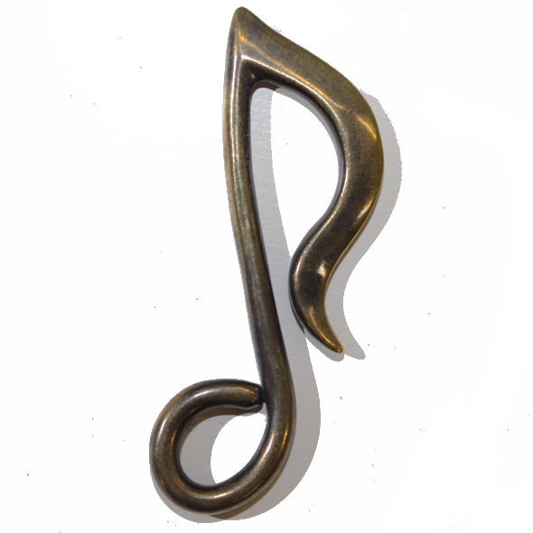 Classical Note Brass Keyholder