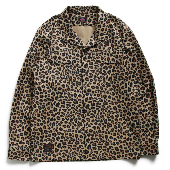 【60%OFF】Leopard Open Coller Shirt