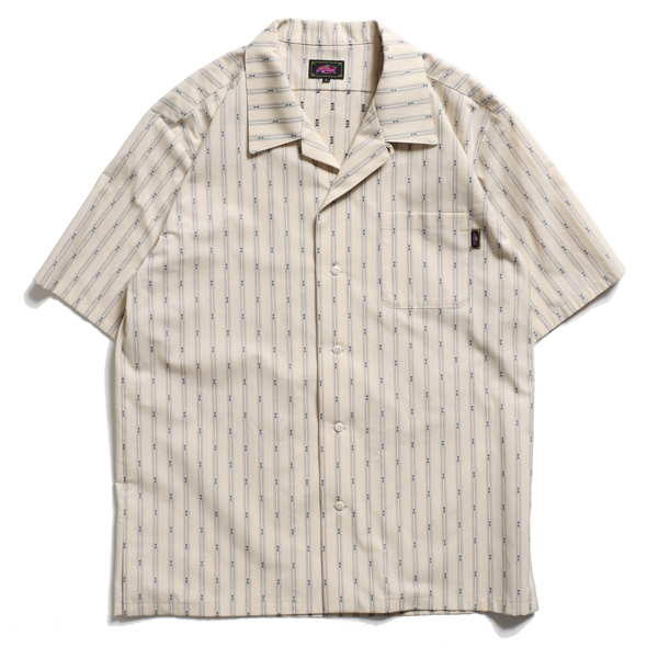 【30%OFF】Dobby Striped Open Collar Shirt