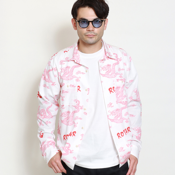 Asian Dragon Textile Aloha Shirt | ROTAR | ローター