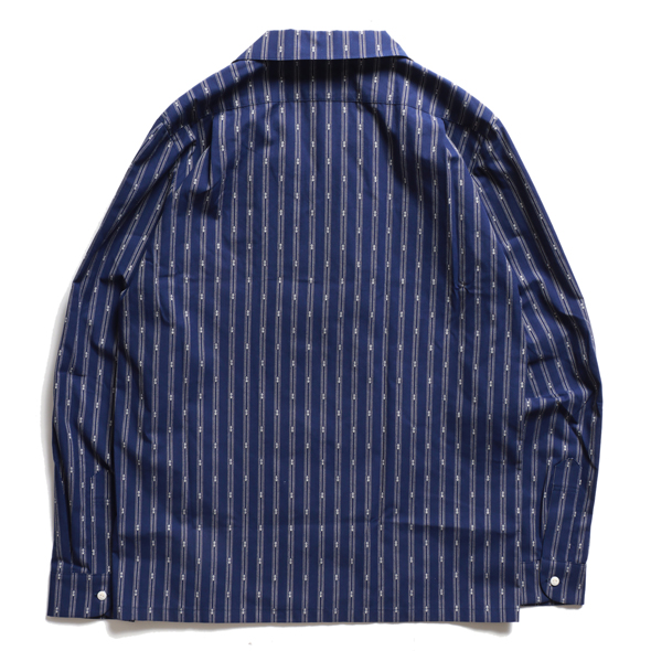 Dobby Striped Open Collar Shirt | ROTAR | ローター