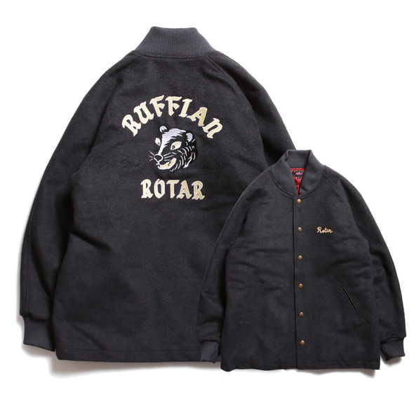 ROTAR ネイビー ファー付きジャケット 撥水／洗える／フード取り外し】ファー付きロングダウンコート