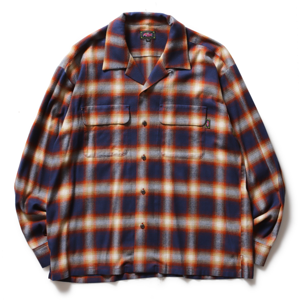 【先行販売●10月中旬入荷予定】Shaggy Ombre Open Collar Shirt