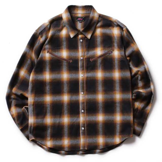 【先行予約●12月下旬入荷予定】Shaggy Ombre Check Western Shirt