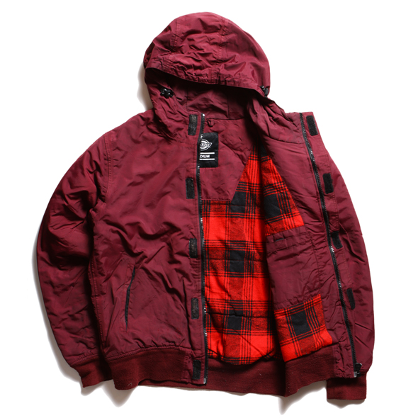 Used |  Dickies 中綿フードブルゾン  バーガンディ M ディッキーズ