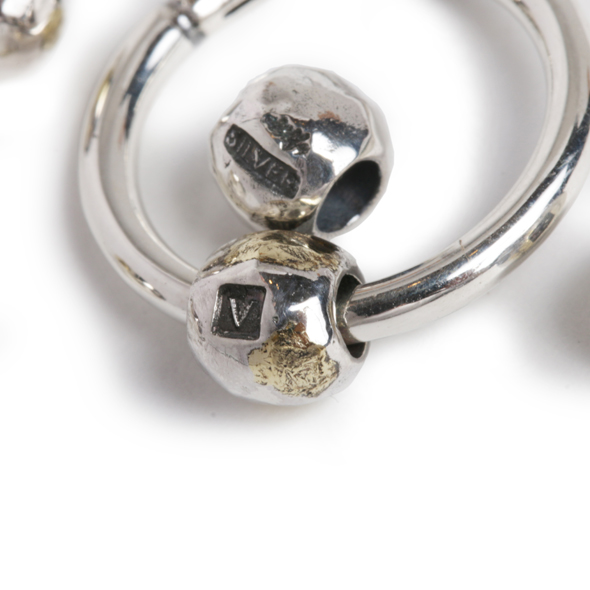 VIVIFY (ビビファイ) Solid Silver Beads /small Ball w/gold【メール便可】