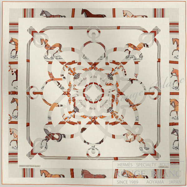 エルメス カレ140 カレジェアン 2025 S/S ”エプロンドール&馬着