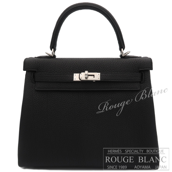 エルメス　ケリー25　内縫い　黒　ブラック　トゴ　シルバー金具 【新品】 HERMES Kelly25 Black Togo Silver Buckle 【NEW】