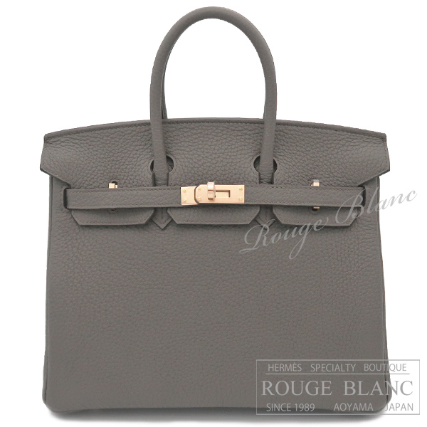 エルメス　バーキン25　エタン　トゴ　ローズゴールド金具　【新品】   HERMES Birkin25 Etain Togo Rose Gold Buckle 【NEW】