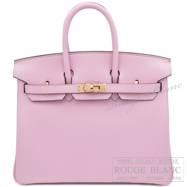 エルメス　バーキン25　モーヴシルベストル　スイフト　ローズゴールド金具　【新品】   HERMES Birkin25 Mouvesylvestre  Swift Rose Gold Buckle 【NEW】