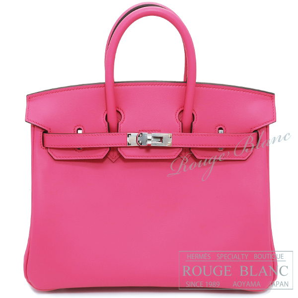 エルメス　バーキン25　ローズショッキング　ヴォージョナサン　シルバー金具 【新品】HERMES Birkin25 Rose shocking Veau Jonathan Silver Buckle【NEW】