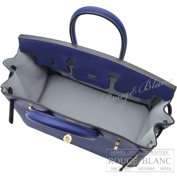 エルメス　バーキンヴェルソ25　ブルーサフィール×グリムエット　トリヨンノヴィーヨ　ゴールド金具　 【新品】 HERMES Birkin Verso 25 Bleu saphir×Gris mouette Taurillon Novillo Gold Buckle  【NEW】