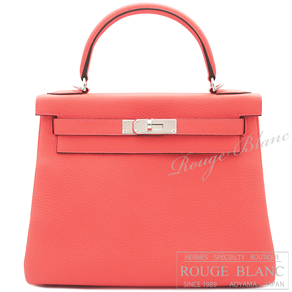 エルメス　ケリー28　内縫い　ローズテキサス　トゴ　シルバー金具  【新品】 HERMES Kelly28 Rose texas Togo Silver Buckle【NEW】