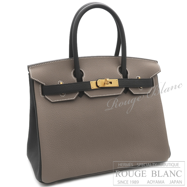 エルメス　バーキン30　スペシャルオーダー　エトゥープ×ブラック　トゴ　マットゴールド金具　【新品】　HERMES Birkin30 Special Order Etoupe×Black Togo Mat gold Buckle【NEW】