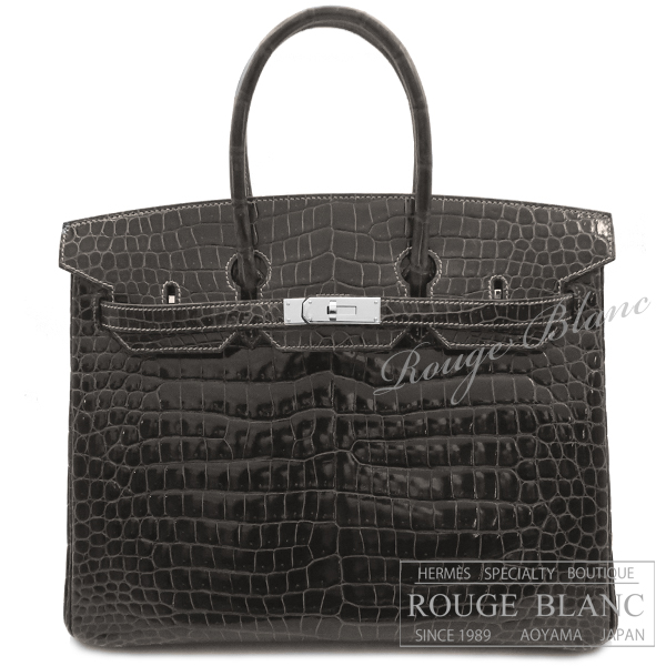 エルメス バーキン35 グラファイト クロコダイル ポロサス リセ