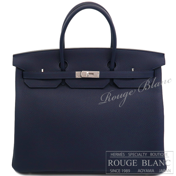 エルメス　バーキン40　ブルーニュイ　トゴ　シルバー金具　【新品】  HERMES Birkin40　Bleu nuit Togo Silver Buckle 【NEW】