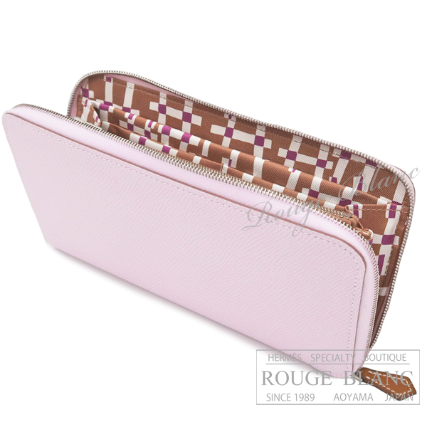 エルメス　アザップロング　シルクイン　モーヴペール   (内側 チャイ)  【新品】 HERMES Azap Long silk in Mauve pale  (Inside Chai)【NEW】