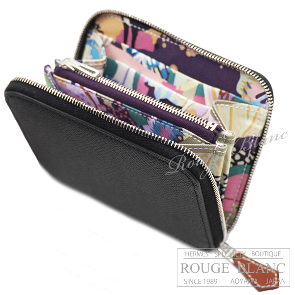 エルメス　アザップ　シルクイン　コンパクト　ブラック (内側 カシス) 【新品】 HERMES Azap silk in Compact Black (Inside Cassis)【NEW】