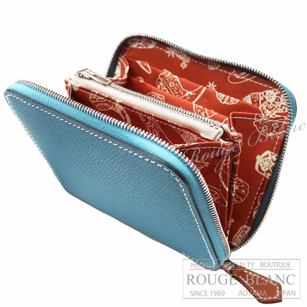 HERMES】エルメス財布アザップコンパクトシルクイン□ネイビーブルー  