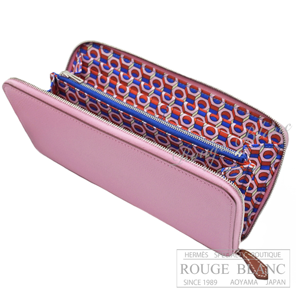 エルメス アザップ シルクイン モーヴシルベストル（内側  ブルービリヤード）【中古】 HERMES Azaplong silk in Mauve sylvestre【USED】