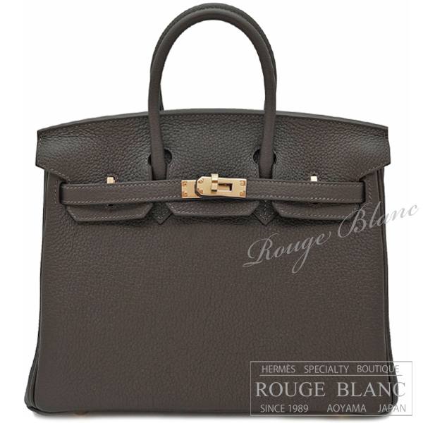 エルメス　バーキン25　ベブラン　トゴ　シャンパンゴールド金具 【新品】 HERMES Birkin25 Bai brun Togo Champagne Gold Buckle【NEW】