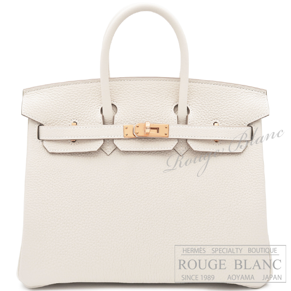 エルメス　バーキン25　クレ　トゴ　ローズゴールド金具 【新品】  HERMES Birkin25 Craie Togo Rose Gold Buckle 【NEW】