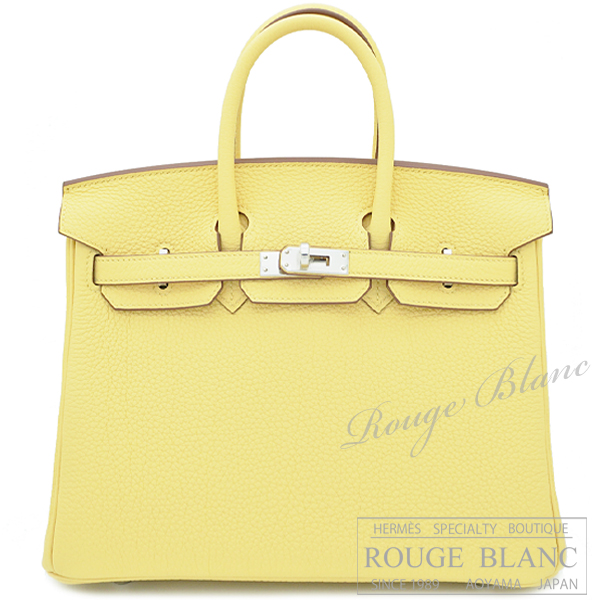 エルメス　バーキン25　ジョーヌプッサン　トゴ　シルバー金具 【新品】HERMES Birkin25 Jaune poussin Togo Silver Buckle 【NEW】
